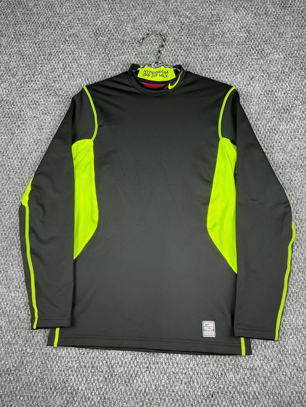 Nike Pro Combat Hyperwarm Dri-FIT Max Shirt Mens Small Mock Neck Long Sleeve
